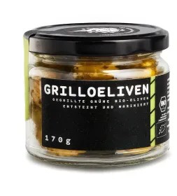 Gegrillte grüne Bio Oliven 170g